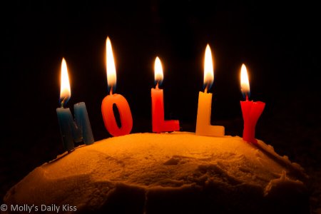 Molly birthday candles