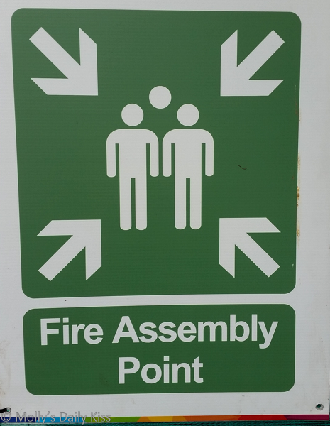 Fire Assembly sign for children