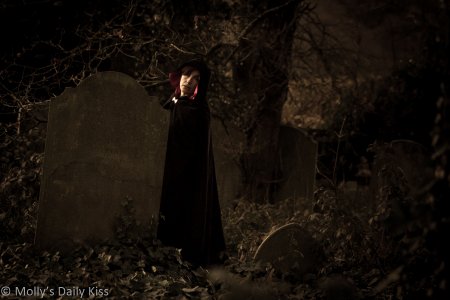 molly in a graveyard for haunting